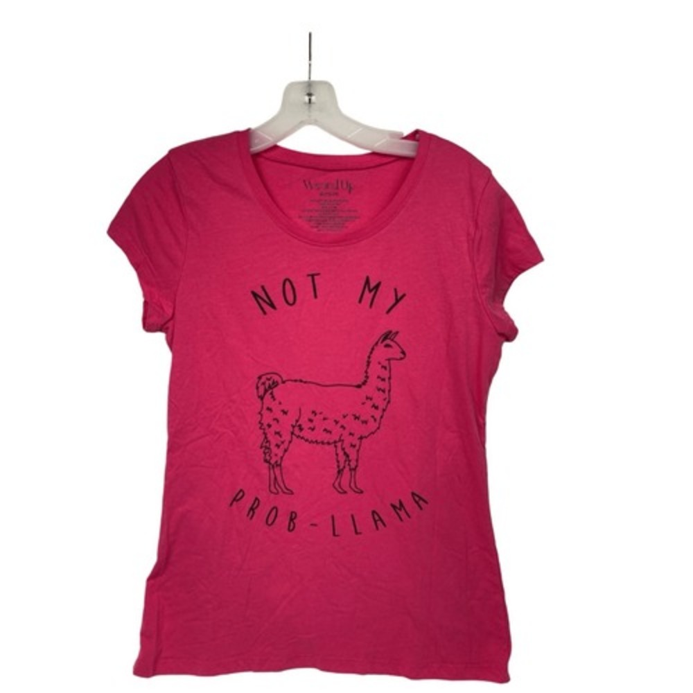 Not My Prob-Llama Tee by Wound Up, Hot Pink XL - Picture 2 of 7
